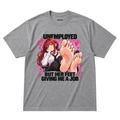 Chainsaw Man Makima feet meme graphic tee with pink hearts, unisex anime t-shirt by Isekai Archives