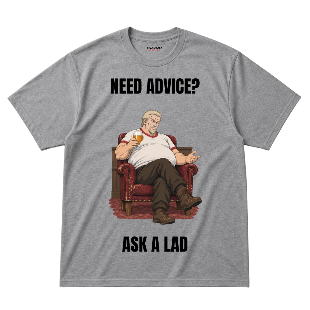 Vinland Saga Askeladd 'Ask a Lad' pun graphic tee, unisex heavyweight cotton anime t-shirt